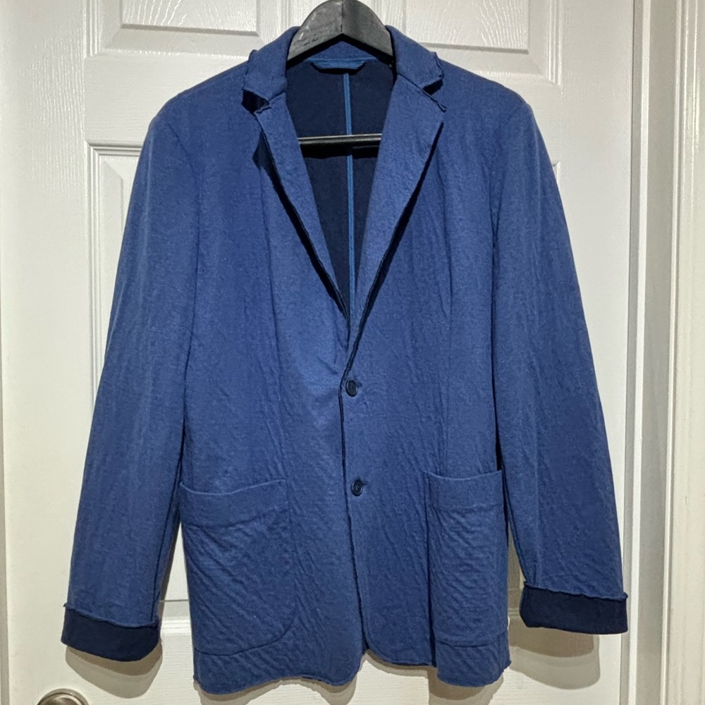 Zegna Blue Casual Blazer Size Large